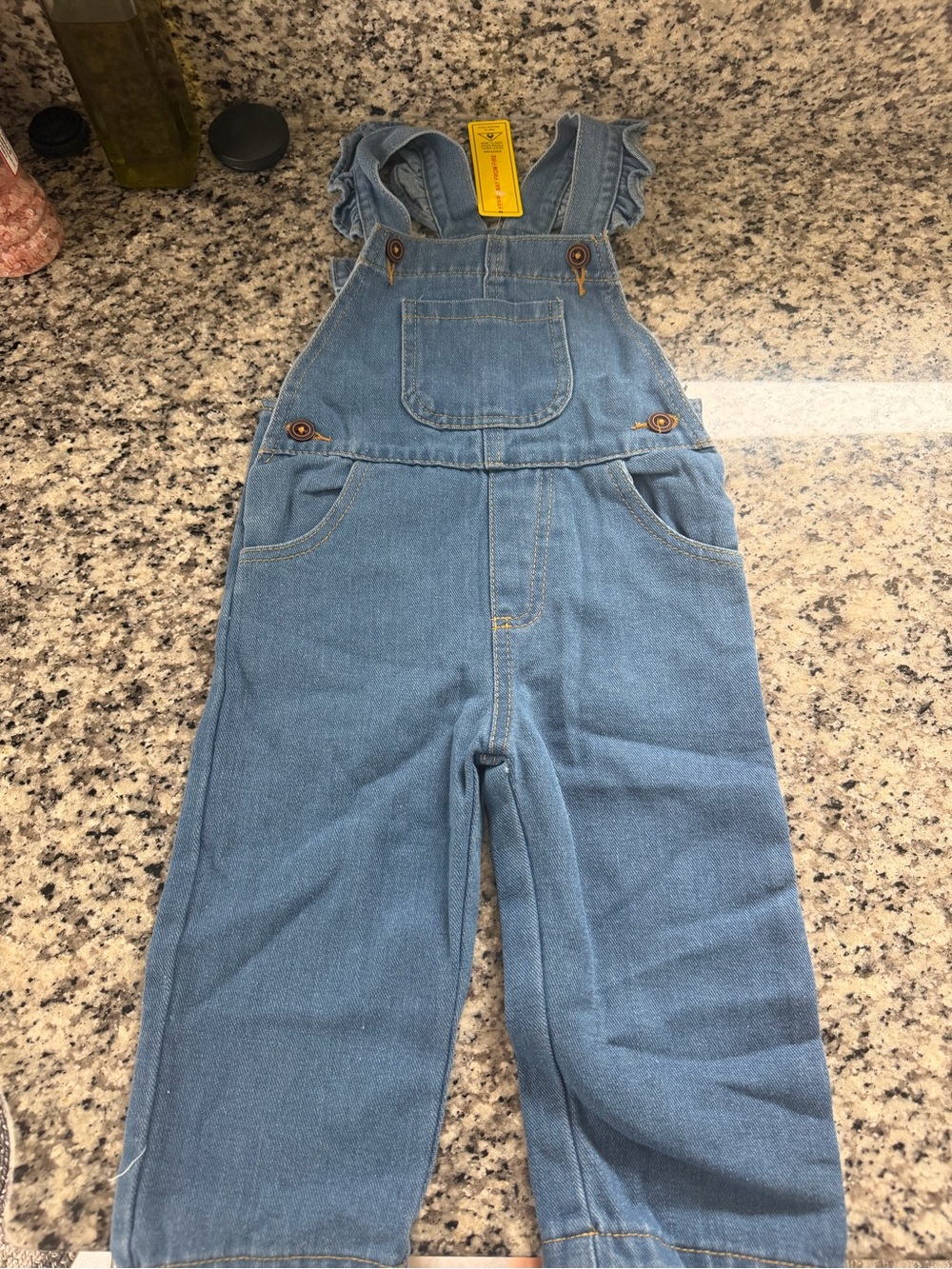 Toddler- Kids Blue Denim Overalls - Casual Everyday Bottoms